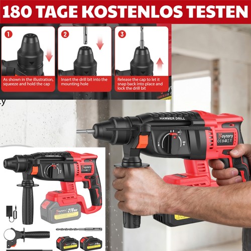 Akku bohrhammer stück - 3-in-1,