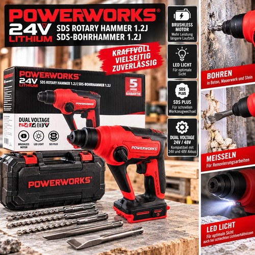 Powerworks 24v akku bohrhammer - powerworks,